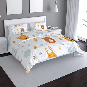 Povlečení Sablio Povlečení Medvěd a liška - 140x220 / 90x70