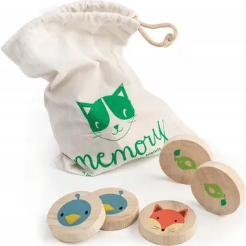 Hračka pro nejmenší Pexeso Chytrá kočka, Tender Leaf Toys