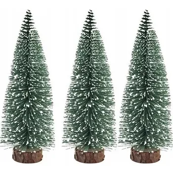 Vánoční dekorace 3 vánoční stromky malé dekorace