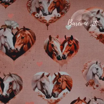 Galanterie Teplákovina Koně (E) (Kvalitní teplákoviny z Holandska)