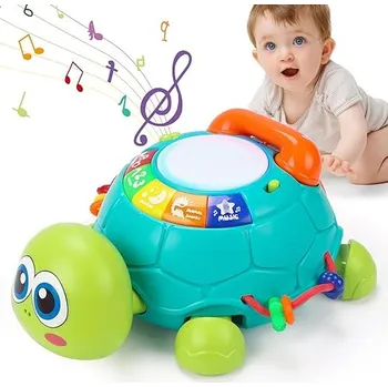 Hračka pro nejmenší Hračka hračka interaktivní želva zelená se zvukem a světlem 18 m +