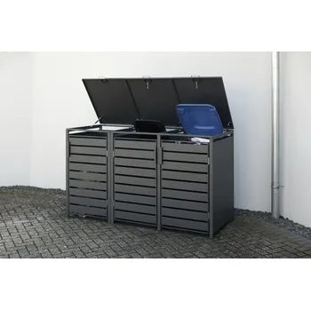 Zahradní úložný box Box na odpadky kostka ocel,