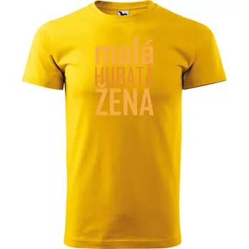 Sablio Tričko s potiskem Malá hubatá žena - žluté L