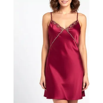 Souprava dámského spodního prádla Košilka hedvábná LISE CHARMEL (ALJ1030-13), Barva vínová, Velikost L
