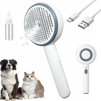 Péče o srst a drápky PARNÍ KARTÁČ PRO PÉČI O ZVÍŘATA, VODĚODOLNÝ, S ERGONOMICKOU RUKOJETÍ