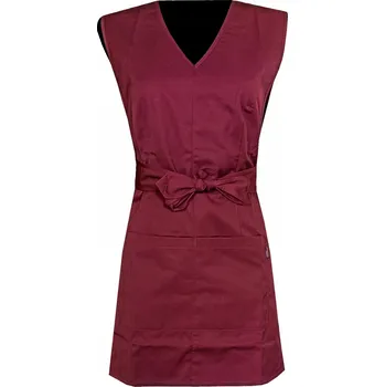 Pracovní zástěra ČÍŠNICKÁ ZÁSTĚRA RESTAURAČNÍ VÁZACÍ GASTRONOMICKÁ BORDOVÁ S