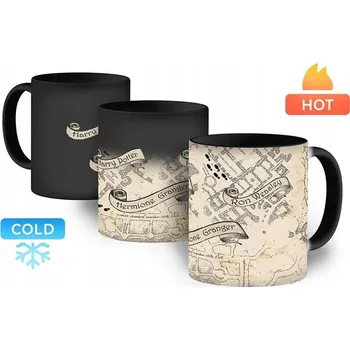 Magický hrnek 330 ml Pobertův plánek 004 Harry Potter Černý