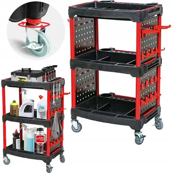 DÍLENSKÝ VOZÍK NA NÁŘADÍ SERVISNÍ LAKÝRNICKÝ SKŘÍŇKA PRO DETAILING