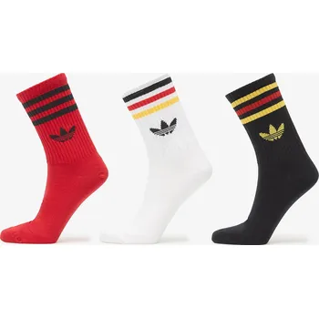 Ponožky adidas 3S Crew Sock 3P White/ Better Scarlet/ Black XL