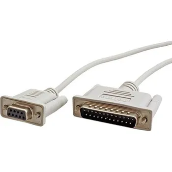 Video kabel OEM Kabel ROLINE FD9-MD25 pro sériový přenos dat, modemový, lisovaný 1,8m, šedý 11.01.4518