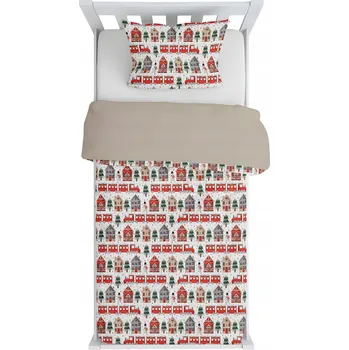 Povlečení Vánoční Povlečení 120x200 Polštář 50x60, BAVLNA, zimní vzory