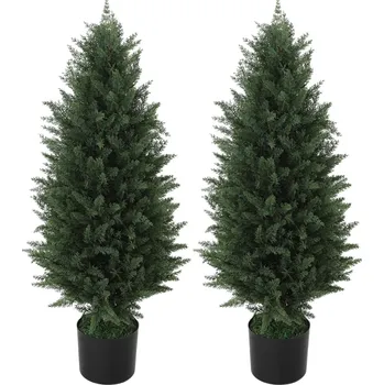 umělá květina Umělý cypřiš 80 cm, 2 kusy | zelené