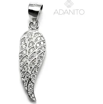 Přívěsek Stříbrný přívěsek andělské křídlo se zirkony