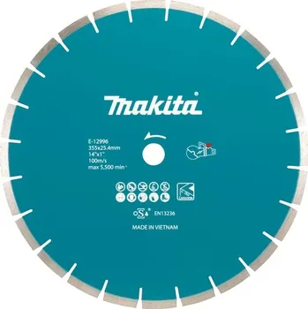 Příslušenství k brusce Diamantový segmentový kotouč na řezání betonu 355/25,4 mm Makita [E-12996]