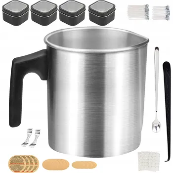 Výroba svíčky Sada na výrobu svíček tavení DOMÁCÍ s knoty květináč na svíčku