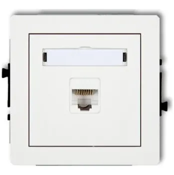 Elektrická zásuvka Internetová zásuvka nástěnná Karlik bílá