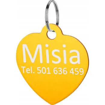 Přívěsek Identifikační známka pro psa srdce adresářka pro psa přívěsek s gravírováním zlatá