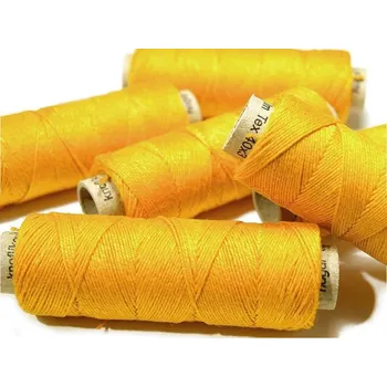 Nit Nitě lněné knoflíkové návin 50 METRŮ - 166 žlutá