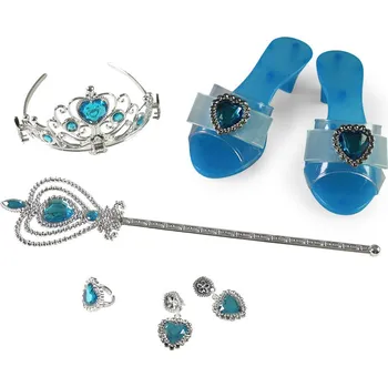 Karnevalový kostým KARNEVAL Sada princezna se střevíčky modrá | 707667