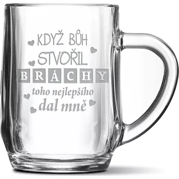 Sklenice Sablio Půllitr Když Bůh stvořil bráchy: 0,5