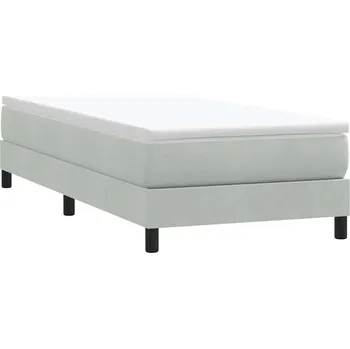Ložnice vidaXL Postel Box Spring bez matrace světle šedá 100x210 cm samet