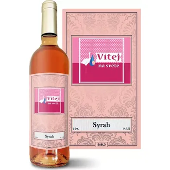Víno Sablio Růžové víno Vítej na světě 4: 0,75 l