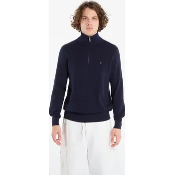 Pánský svetr Svetr Tommy Hilfiger Pima Org Ctn Cashmere Zip Mock Desert Sky XL