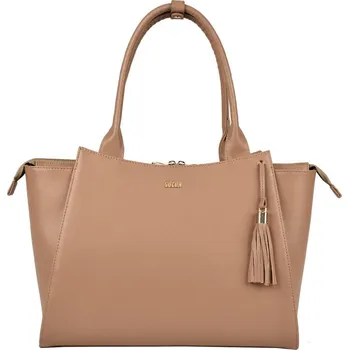 Kabelka Kožená kabelka na notebook Socha Dia Caddy Camel 1