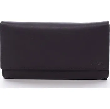 Peněženka Dámská kožená peněženka tmavě hnědá - Delami Igna hnědá