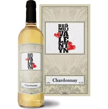 Víno Sablio Bílé víno Buď můj Valentýn 2: 0,75 l