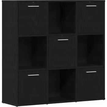 Knihovna Regál na knihy, černý dub, 90x28x90 cm