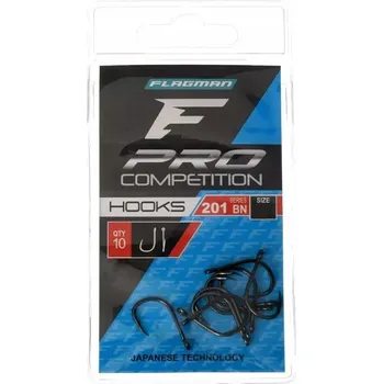 Rybářský háček Háčky s mikro protihrotem a očkem Flagman Competition 201 BN vel. 4