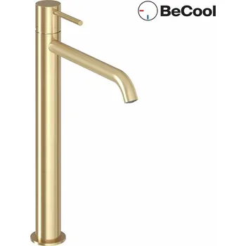 Vodovodní baterie RAVAK Baterie Ravak Espirit 340mm umyvadlová stojánková bez výpusti, s funkcí BeCool, gold brushed, X070561 X070561