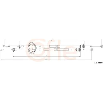 Tažné lanko, ruční převodovka COFLE 92.11.3880