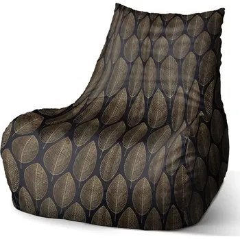 Sedací pytel Sablio Sedací vak Bean Zlaté listy - 100 x 90 x 45 cm