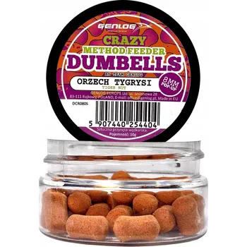 Boilies Crazy Dumbells Pop-Up GENLOG Tygří ořech 8mm 10g
