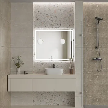 Zrcadlo Erga Harper, LED zrcadlo 100x80cm, 2760 lm, 6500K, přední/zadní osvětlení, ERG-V01-113-1080-00