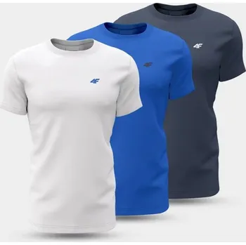 Tričko 4F M 4FWSS24TTSHM1895-91S 3pak pánské 4XL