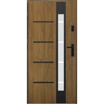 Vchodové dveře Vchodové dveře Jaspis S68 ořech 90 L otevírání dovnitř