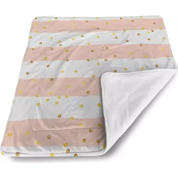 deka Sablio Deka pro miminko Pruhy a zlaté tečky - 90x120 cm