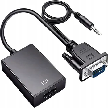 Video kabel ADAPTÉR VGA NA HDMI KABEL PŘEVODNÍK FULL HD 1080P 60HZ