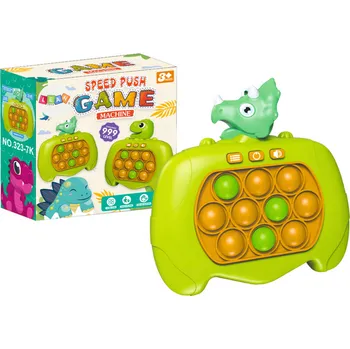 POP IT Arkádová Hra Pop-It Konzole 999 Úrovní Dinosaurus Zelená A