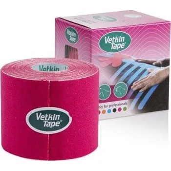Tejpovací páska Vetkin Tape – tape tape záplaty pro kinesio tejpování koní (6cm x 5m) růžové