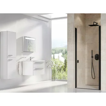 Sprchové dveře RAVAK Sprchové dveře Ravak Chrome CSD1 80 jednodílné, černé/transparent, 0QV40300Z1 0QV40300Z1