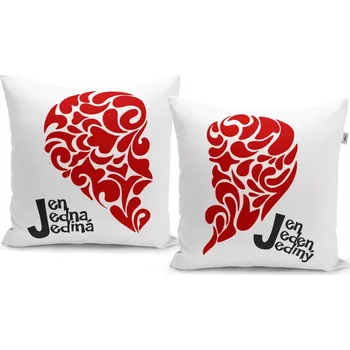 Polštář Sablio Polštáře Jen jeden, jen jedna: 2ks 40x40 cm