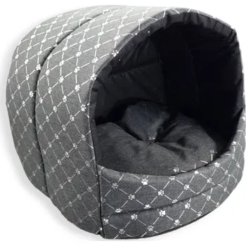 Pelíšek pro psa Přenosná kukaň pro psa 45 x 38 x 30 cm Pruhovaný