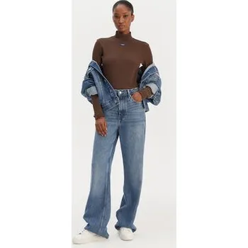 Dámský svetr HUGO Rolák Easy 50525318 Hnědá Regular Fit M