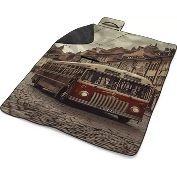 deka Sablio Plážová deka Historický autobus: 200x140 cm