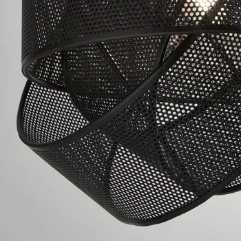 Searchlight Závěsné světlo Mizio, černé, kov, Ø 28 cm, E27 černý 1 x 10 W - Doprava zdarma