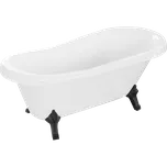 Mexen Retro, volně stojící vana 150 x 73 cm, bílá, černé nohy, 53251507300-70